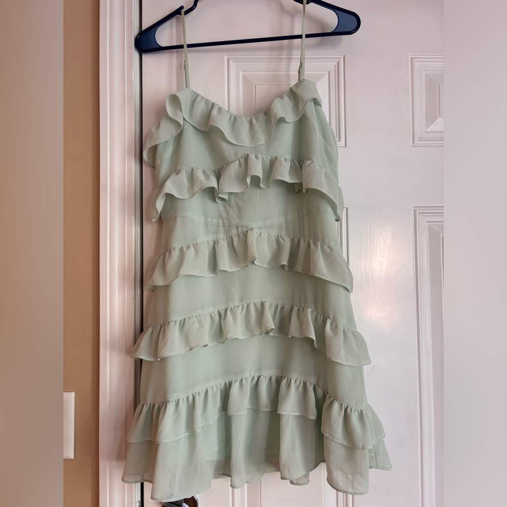 Seafoam Green Lovers + Friends Mini Dress